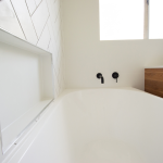 White tile bathroom
